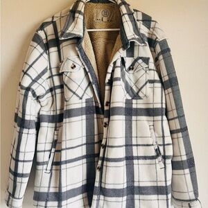 SG Women's Plaid Jacket - White and Grey